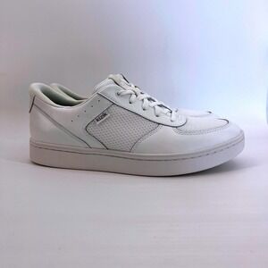 Kizik Mens Size 9 White Leather Relaxed Casual Walking Comfort Sneakers